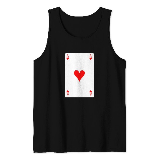 Hearts Playing Card Tank Tops