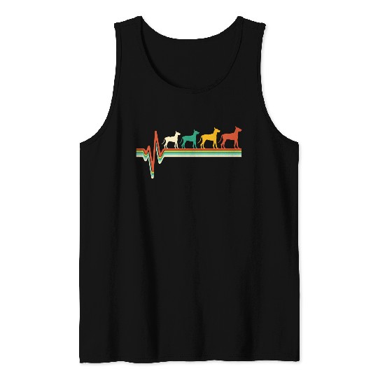 Great dane retro heartbeat Tank Tops