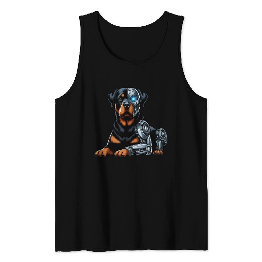 Rottweiler cyborg robot space Tank Tops