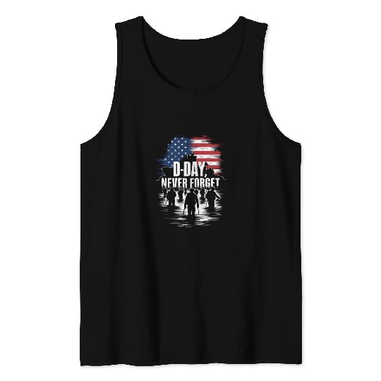D-Day 80th Anniversary - Never Forget June 6th 194 Tank Tops
