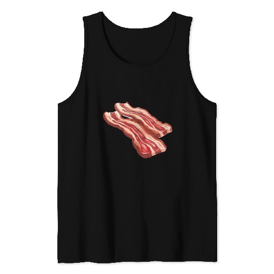 Delicious Bacon Strips Illustration Tank Tops