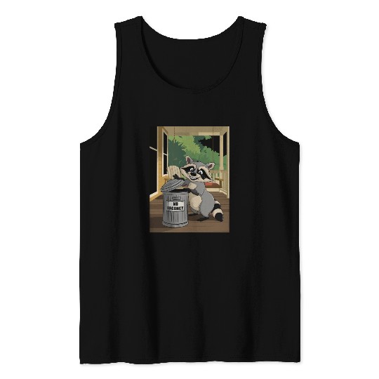 Racoon Trash Panda Metal Trash Can No Vacancy Tank Tops