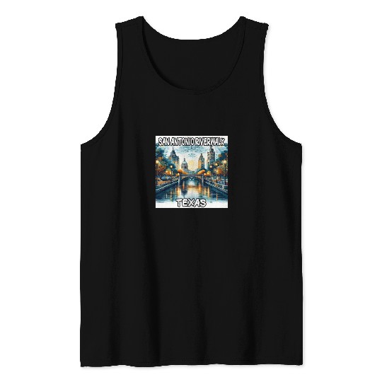 San Antonio Riverwalk Tank Tops