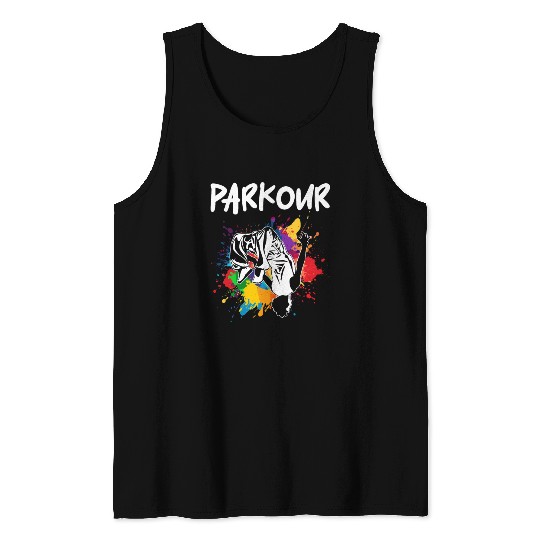 Parkour, Freerunning, Street Workout Acrobatic Tank Tops