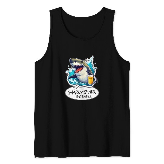 The Snarky Shark Bar & Grill Tank Tops