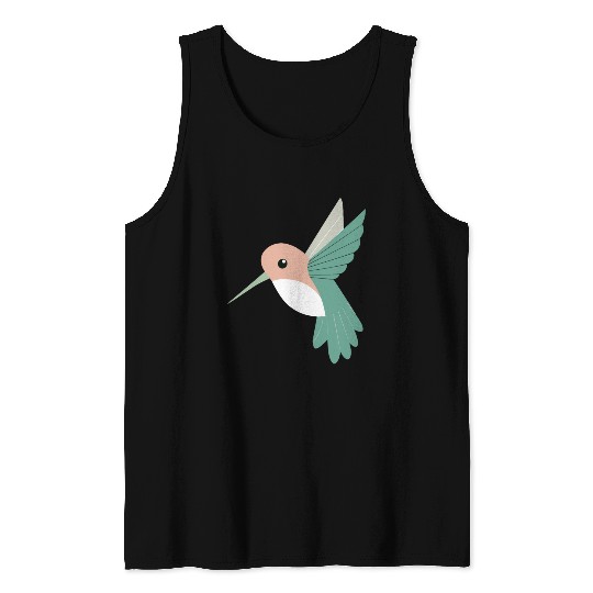 Hummingbird with green beak Tank Tops