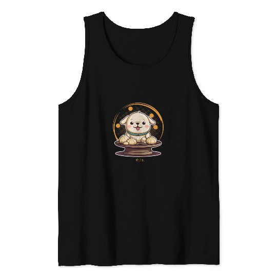 Dog serving dumpling Tank Tops