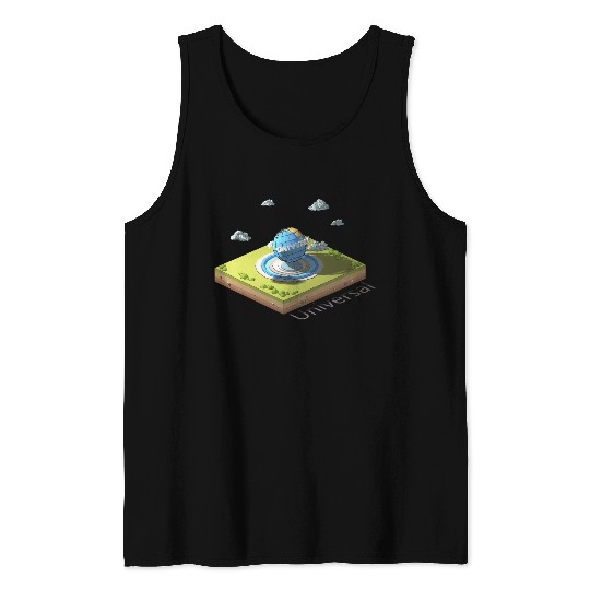 Geometric low poly Universal Studios Tank Tops