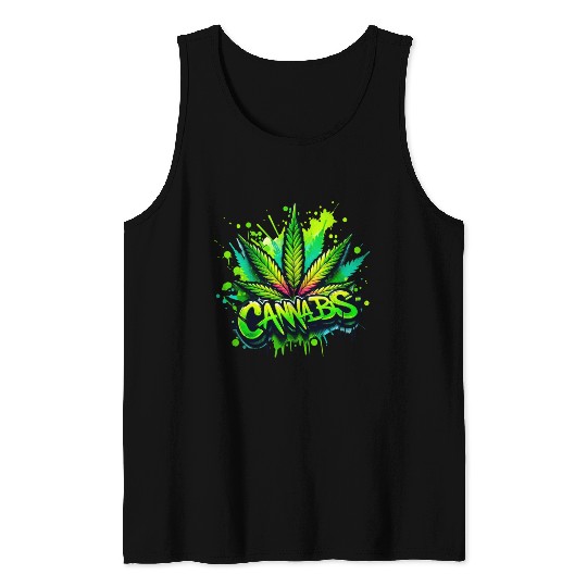 Cannabis Green Tank Tops