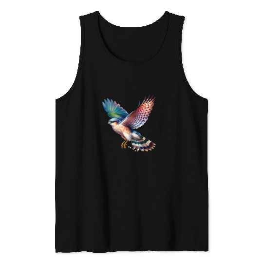 Collared Sparrowhawk in Flight Tank Tops