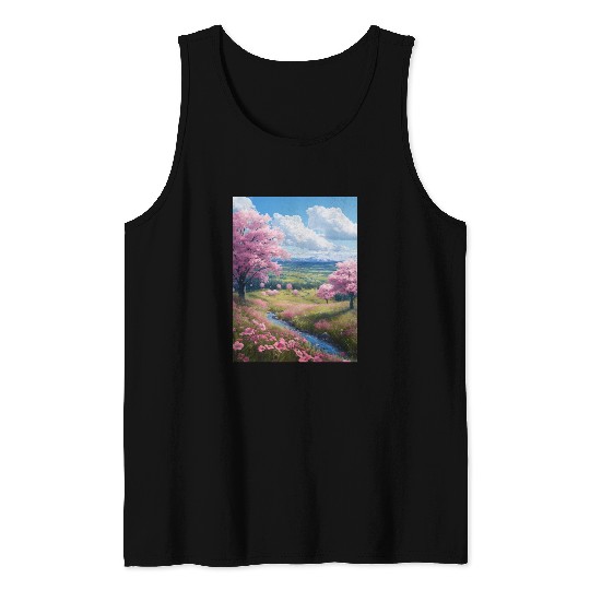 Cherry Blossom Tank Tops