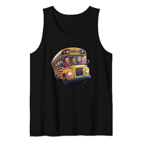School Bus Adventures Tank Tops
