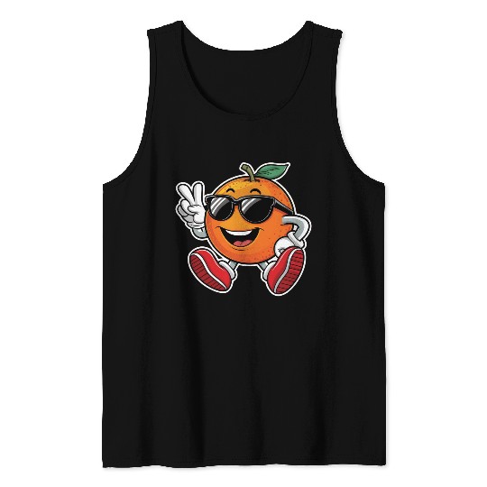 Funny Orange Fruit Relaxing Tank Tops