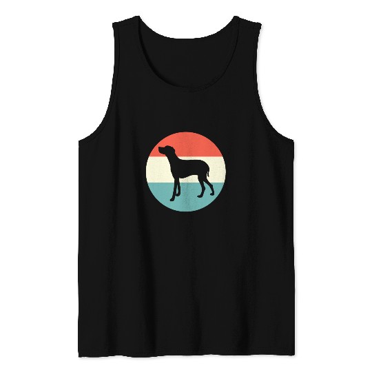 Retro Weimaraner Dog Silhouette Tank Tops