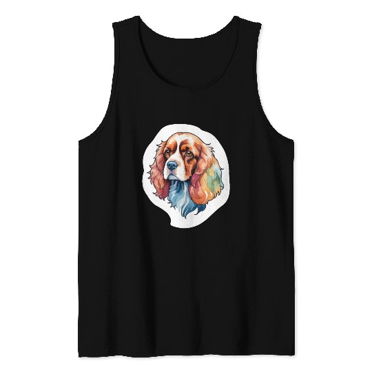 American Cocker Spaniel Watercolor Tank Tops