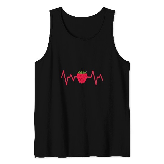 raspberry heart beat funny cute for fruit lover Tank Tops