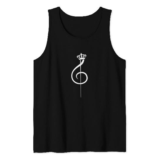 Crown Music Clef Note King Queen Prince Princess Tank Tops