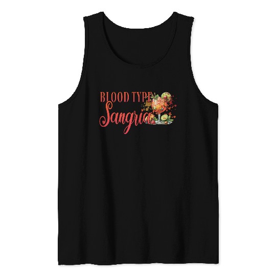 Cocktail Bartender Blood Type Sangria Tank Tops