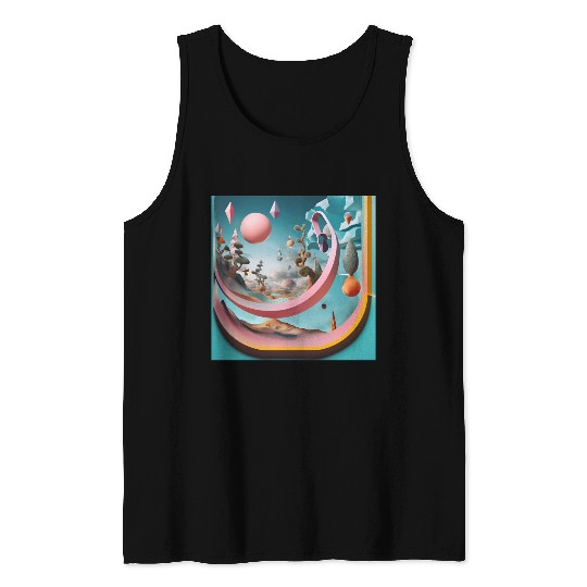3D Surrealism Artwear Tank Tops