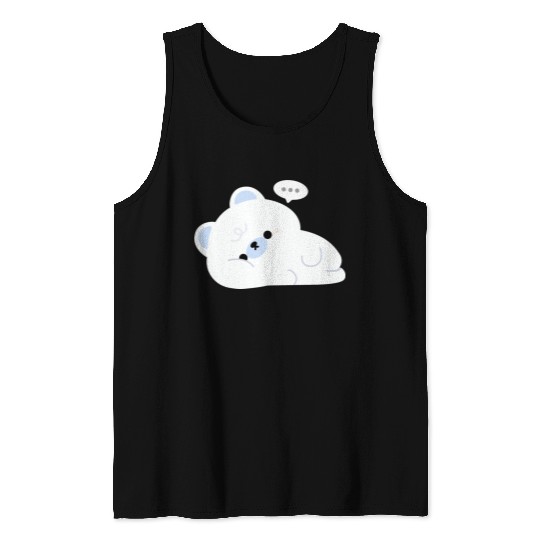 Tired Polar Bear Tank Tops