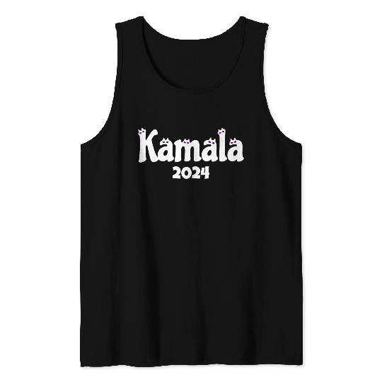 Kamala Cat 2024 Election Support Tank Tops