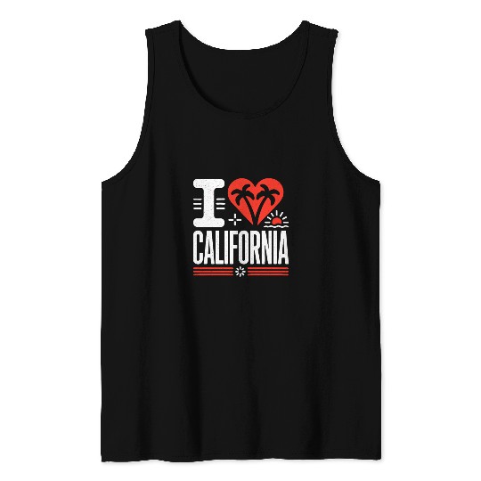 I love California | The Golden State Tank Tops