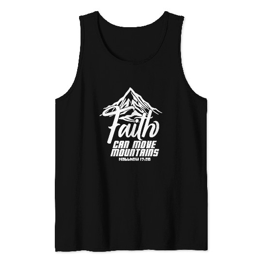 Faith Can Move Mountains Love Jesus Christian Tank Tops