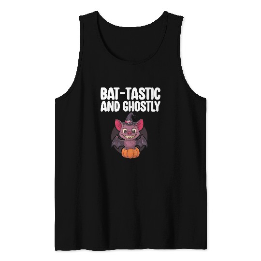 Bat-tastic and Ghostly Halloween Fun Tank Tops