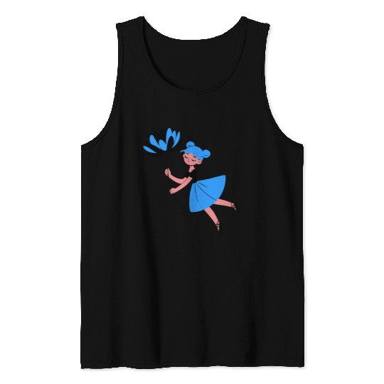 Blue Daisy Dreamer Tank Tops
