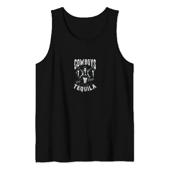 Cowboys and Tequila - Cowgirl Tank Tops