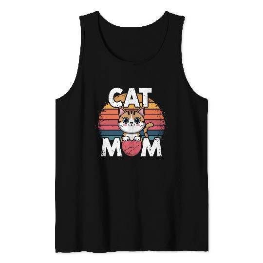 Cat Mom Tank Tops