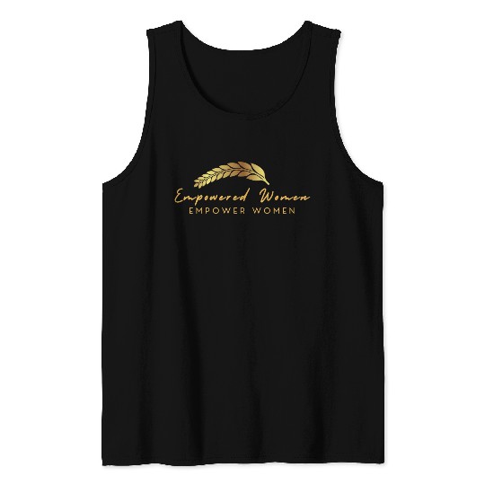 Black and Gold Empowered Women Tank Tops