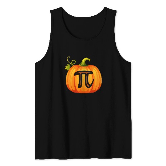 Pumpkin Pi Math Halloween Thanksgiving Pie Day Tank Tops