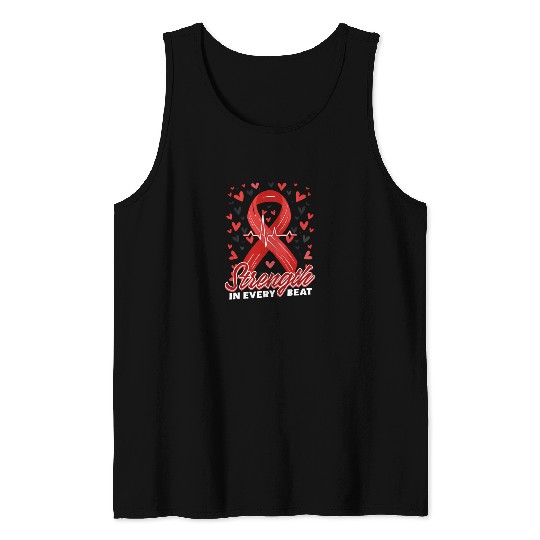 CHD Awareness Strength In Every Beat Tank Tops