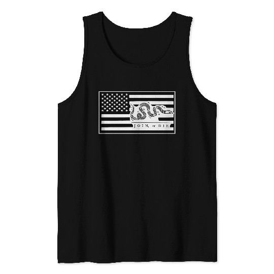 Join Or Die Flag 1776 LIKE US ON FACEBOOK # Tank Tops