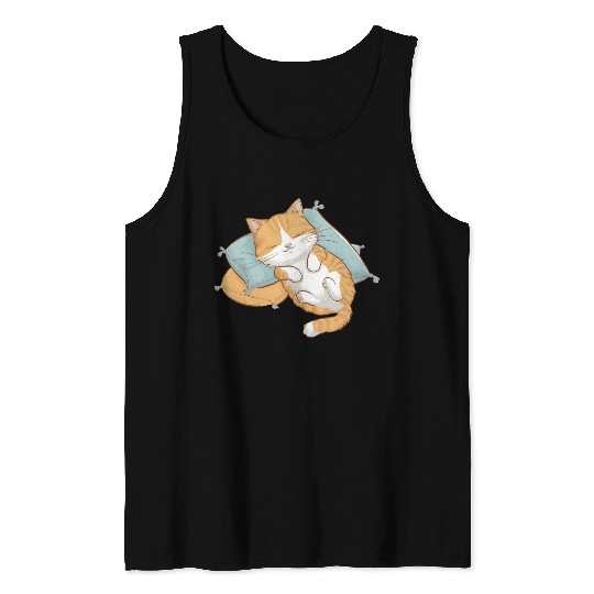 Cozy Cat Nap Tank Tops