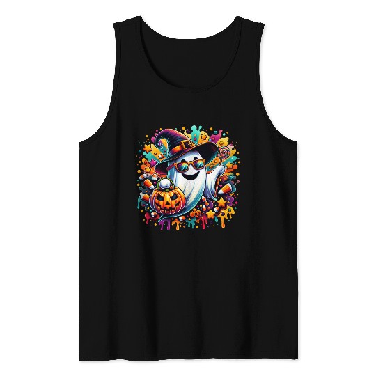 Ghost Halloween Tank Tops, Halloween Tank Tops