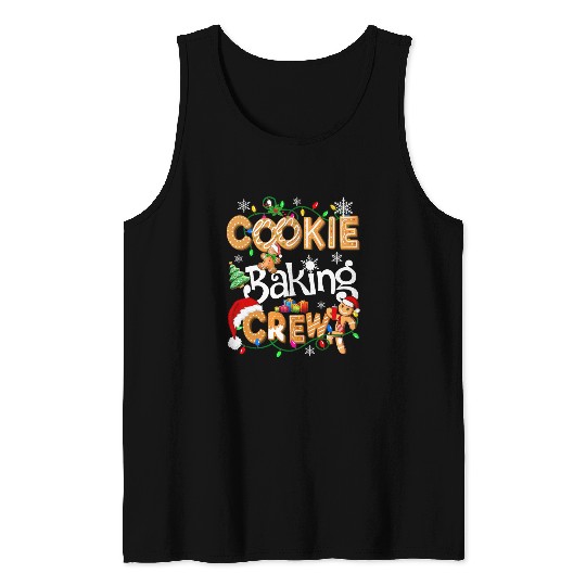 Cookie baking crew Cooking Lover Xmas Gingerbread Tank Tops