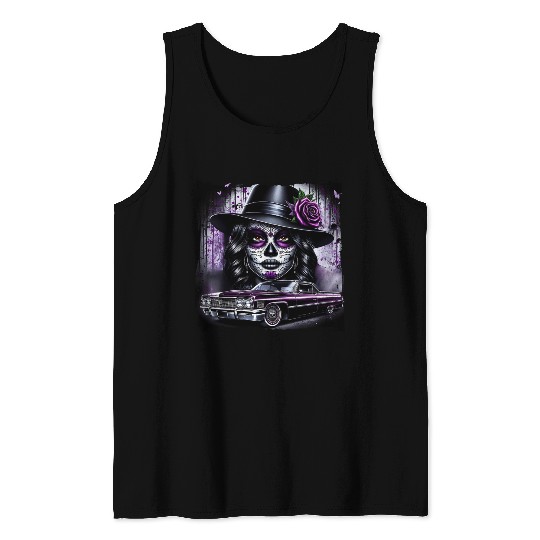 lowrider catrina Sugar skull Tank Tops