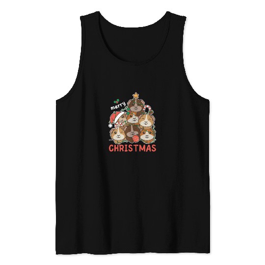 Guinea Pig Christmas Tree Merry Christmas Tank Tops