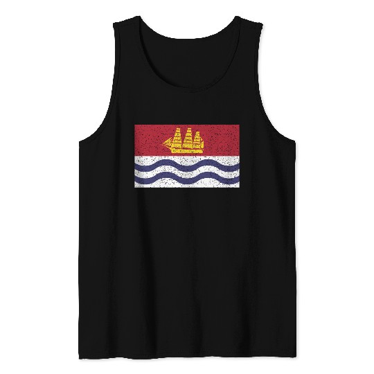 Flag of Bath city Maine State Tank Tops