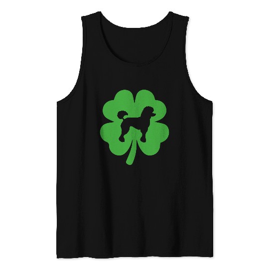 Poodle Shamrock St Patrick's day Dogs Lover Tank Tops