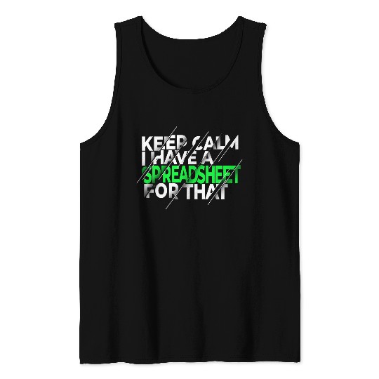 Funny Excel Spreadsheets Lover 3 Tank Tops