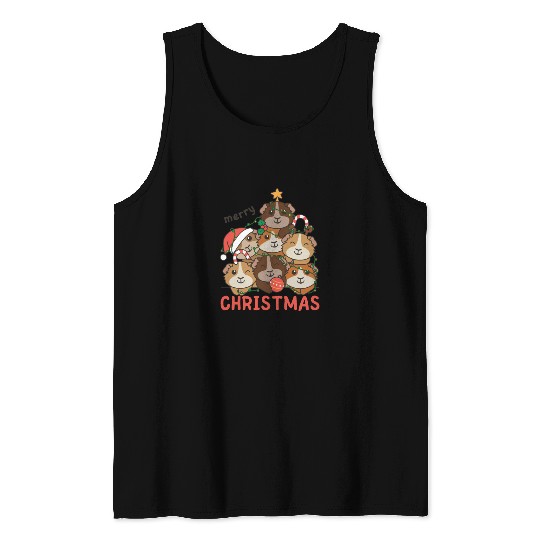 Guinea Pig Christmas Tree Merry Christmas Tank Tops