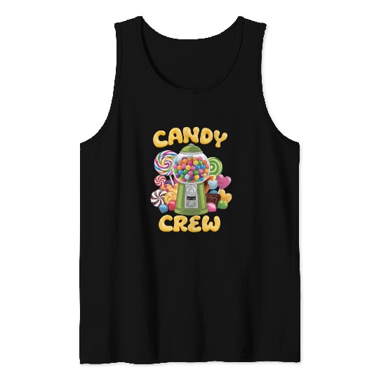 Candy Security Crew Lollipop Gummy Sweet Birthday Tank Tops