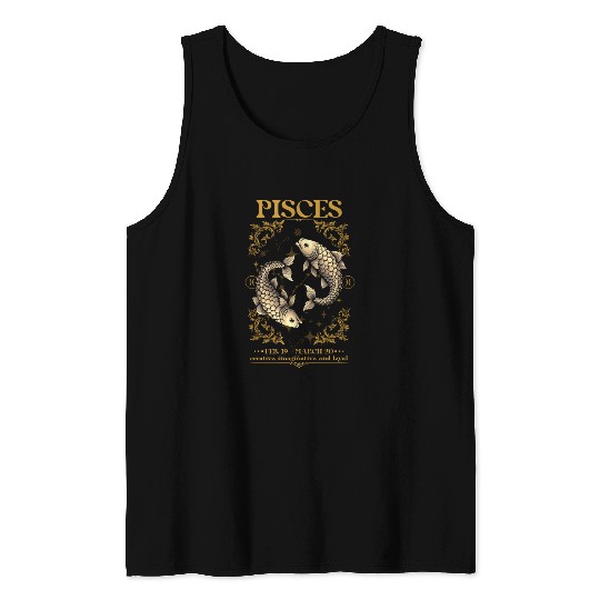 Pisces Zodiac Sign Tank Tops