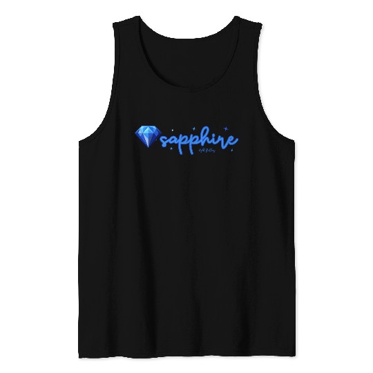 Sapphire gemstone jewel Tank Tops
