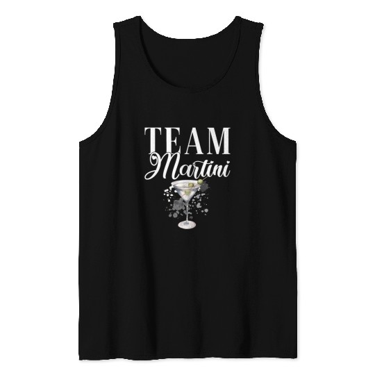 Team Martini Cocktail Bartender Tank Tops