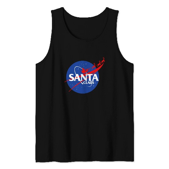 Santa claus funny parody nasa Tank Tops