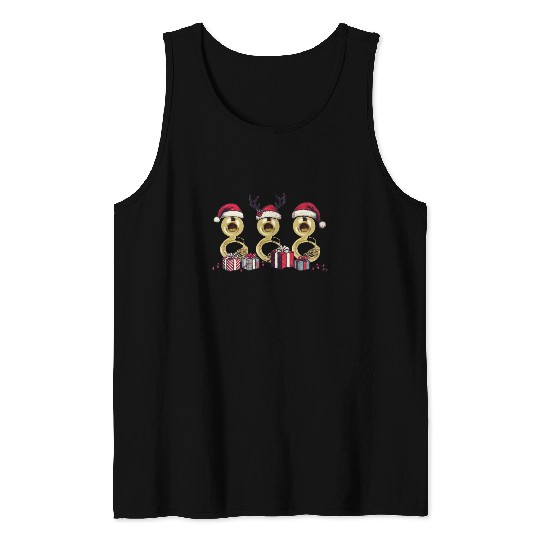 Sousaphone Christmas Orchestra Brass Band Tank Tops